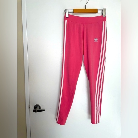 Pants - Barbie pink adidas tights, small stain on leg​